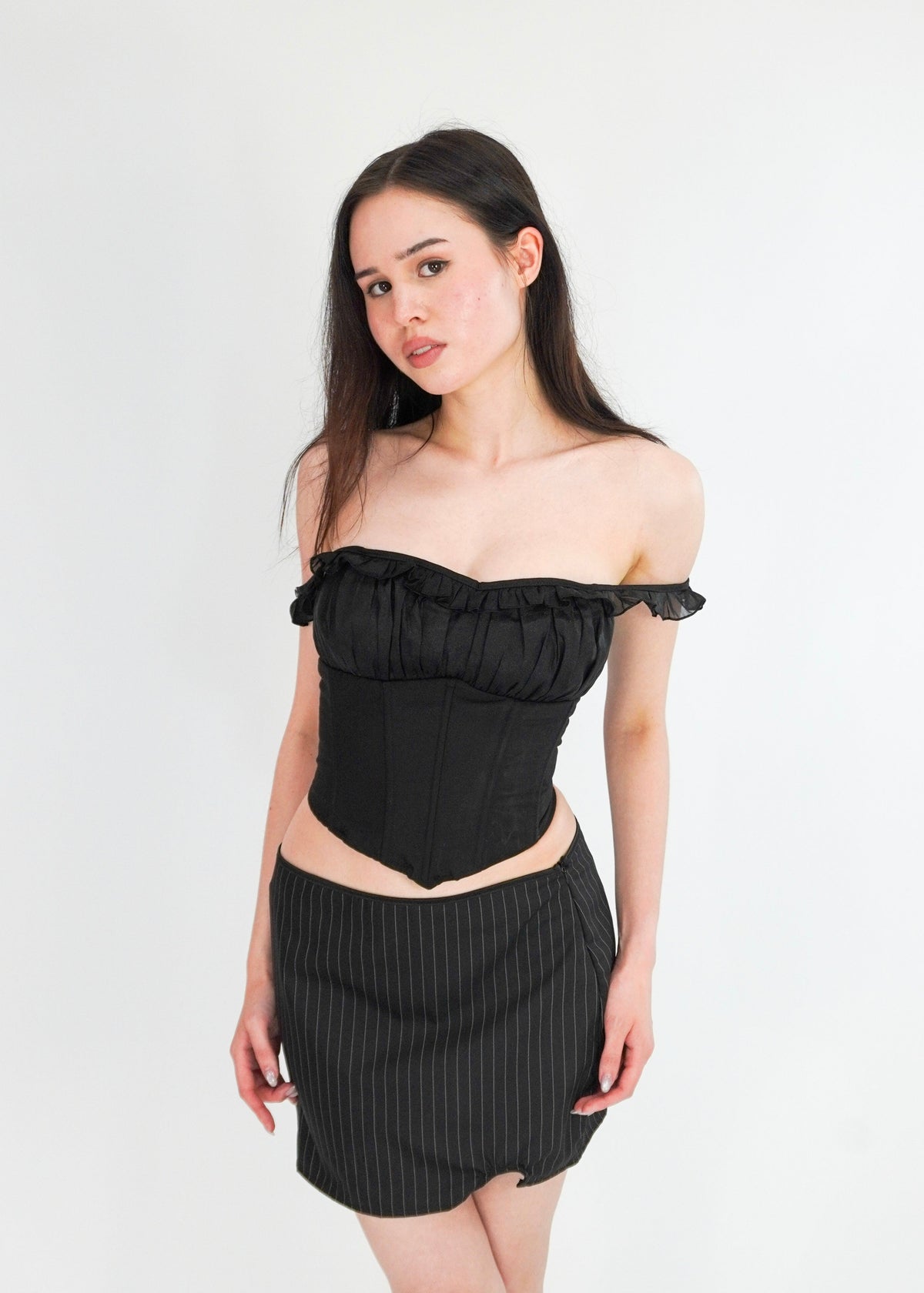 Lacey top - White | Black | Red