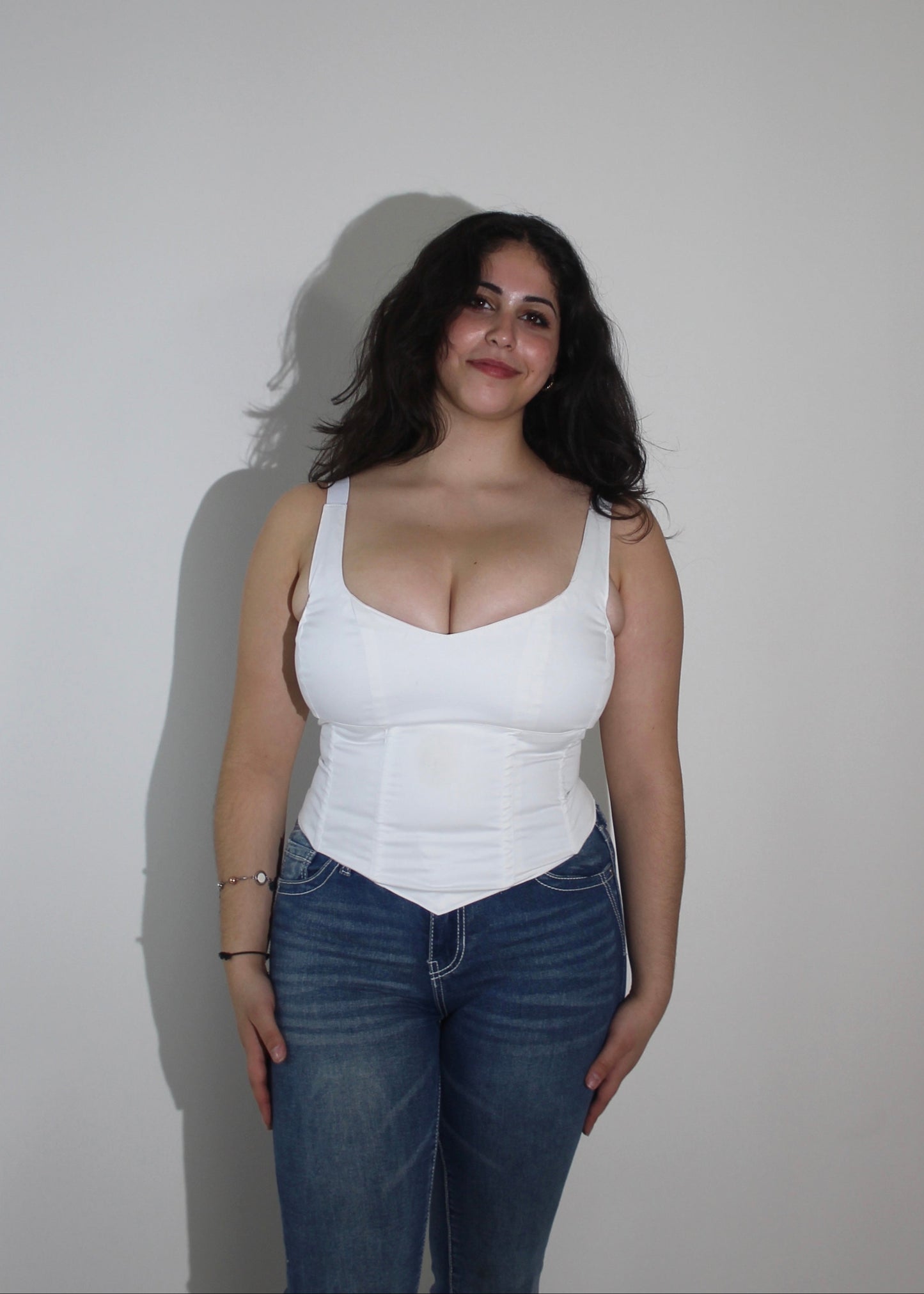 Corset Vest Sateen solid colours