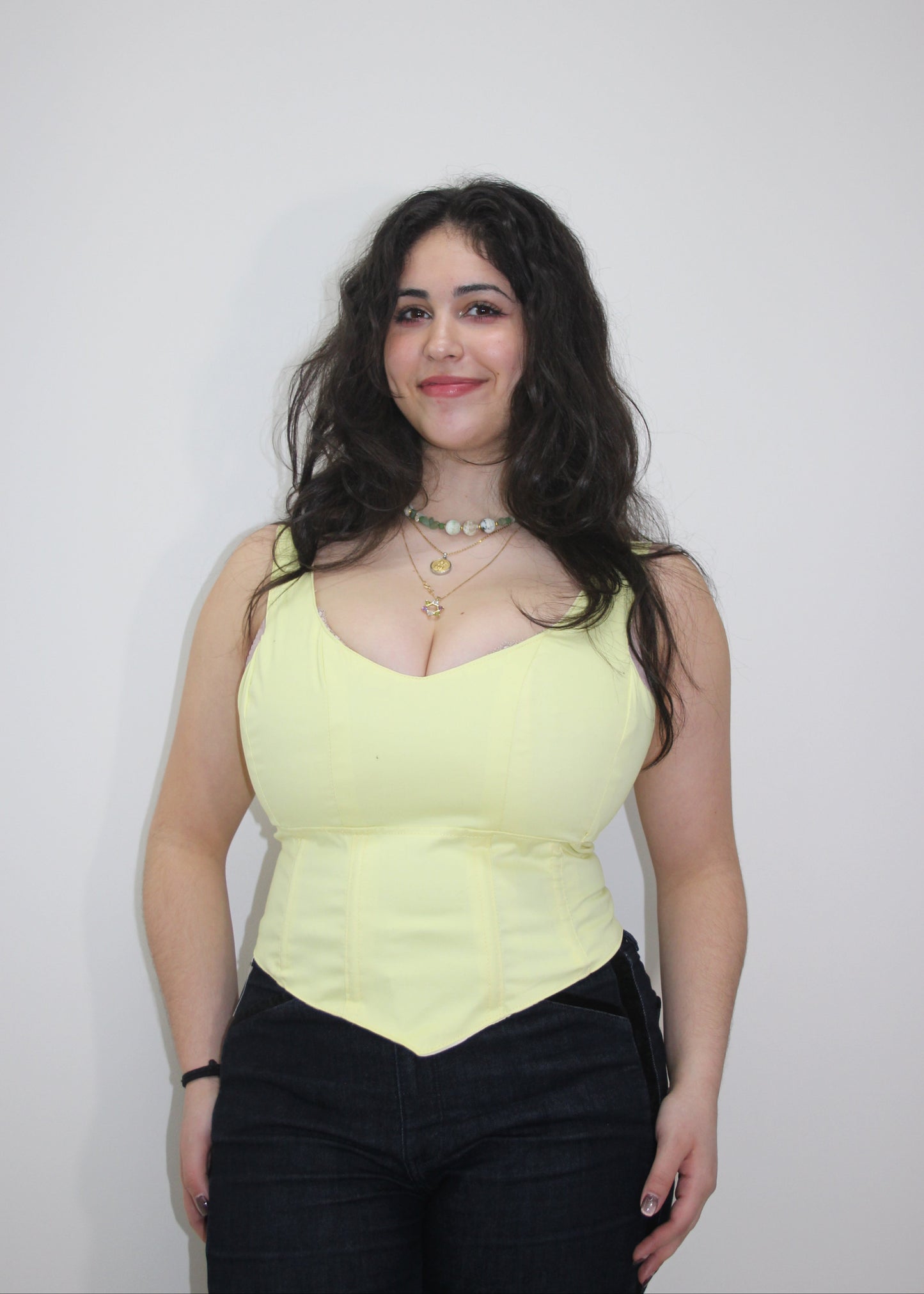 Corset Vest Sateen solid colours