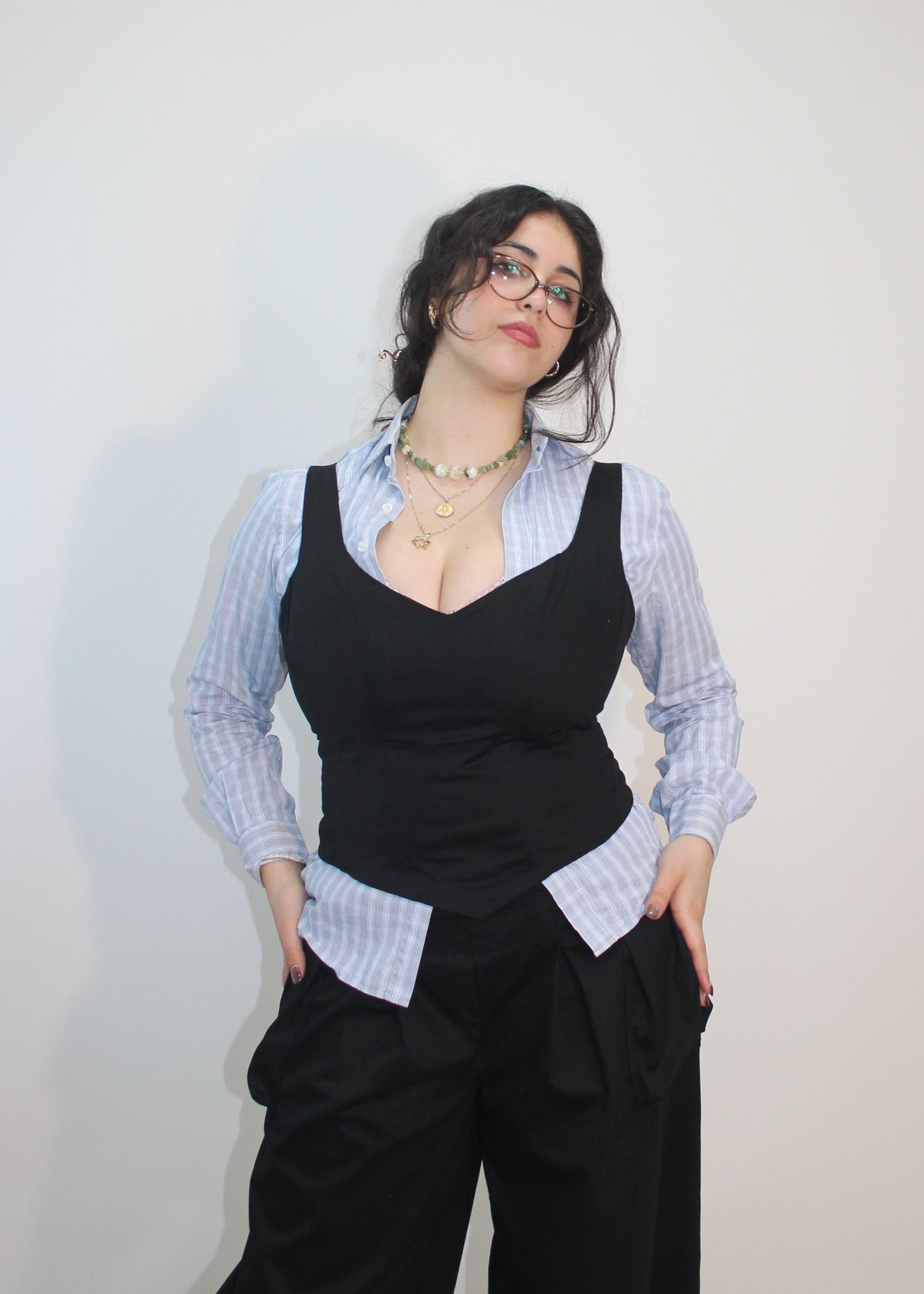 Corset Vest Sateen solid colours
