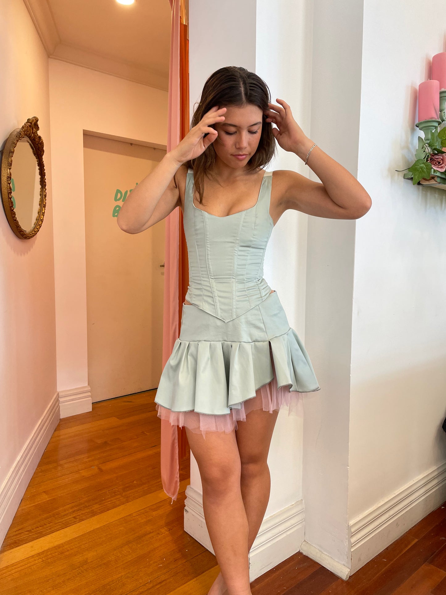 Corset Vest Sateen solid colours
