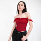 Lacey top - White | Black | Red
