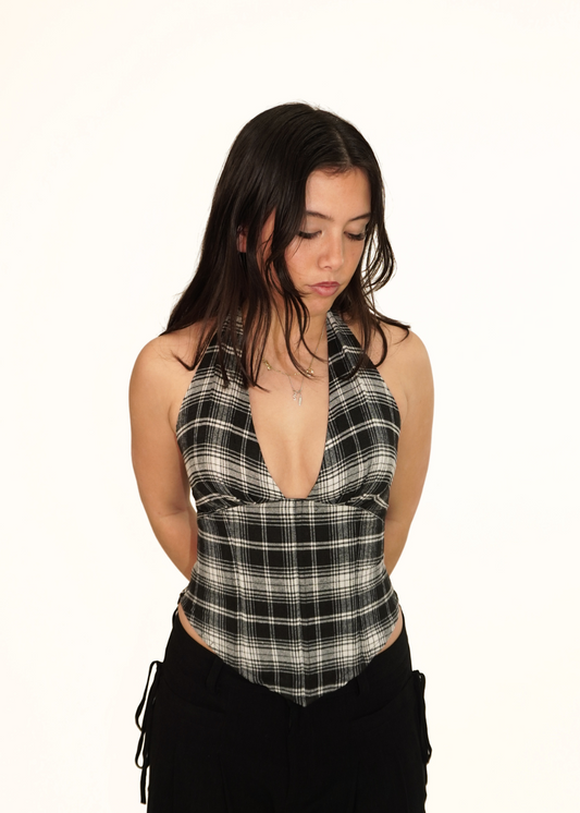 Alba - Plaid Halter