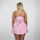 strapless mini rara dress dusty pink