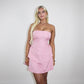 strapless mini rara dress dusty pink