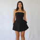 strapless mini rara dress - Black