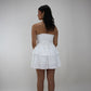 strapless mini rara dress - White
