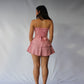 strapless mini rara dress dusty pink