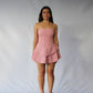 strapless mini rara dress dusty pink