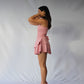 strapless mini rara dress dusty pink